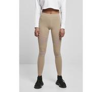 Urban Classics Ladies Legging pour Femme Tech Mesh, Empiècements en Maille Transparents sur Les Jambes, Matériau Élastique et Flexible, Normale, Softtaupe, Taille XS