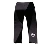 Legging Fille 6 Mois a 6 Ans Fleurs Confortable Pantalon Fille Moulant Taille Haute Elastique Vetement Bebe Fille Collant sans Pied (Black, 2-3 Years)