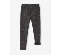 Legging fille doublé maille polaire gris imprimé 3A