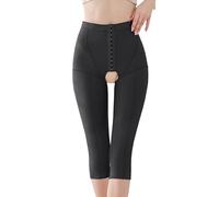Legging gainant beige taille haute pour femme avec sangles d'étriers sous | Legging gainant taille haute avec un aspect lisse, des jambes ajustées et des bretelles étroites s'étendant sous le