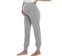 Legging Grossesse Femme Taille Haute Leggings de Maternité Pantalon de Maternité Opaque Leggings de Grossesse Elastique Souple Maternité Mode Maison Yoga Sport Vetement Grossesse Femmes Pas Cher
