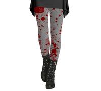 Legging Halloween Femme 2025 Jogging Pantalon De Yoga sans Couture Élastique Tenues Motif Éclaboussures De Sang Pants Contrôle du Ventre Femmes Mode Pas Cher Fitness