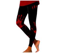 Legging Halloween Femme Imprimé Sang Taille Haute