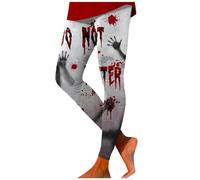 Legging Halloween Femme Imprimé Sang Taille Haute
