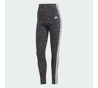 adidas Femme Essentials 3-Stripes Animal Print Leggings, grey/carbon/black, XS