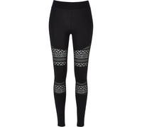Urban Classics Crochet Lace Inset High Waist Leggings Noir M Femme