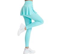 Legging Jupe Femme Sport Legging Compression, Pantalon Sport Grande Taille Tennis Stretch Opaque Course Golf RandonnéE avec Poches Extensible Taille Haute Ballet
