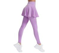 Legging Jupe Femme Taille Haute, Pantalon De Yoga Push Up,Leggings Ete Tennis avec Jupe Et Pantalon Collant D'EntraîNement Fitness Course à Pied Golf Loisirs Slim Fit Base Jegging