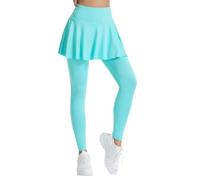 Legging Jupe Femme Taille Haute, Pantalon De Yoga Push Up,Leggings Ete Tennis avec Jupe Et Pantalon Collant D'EntraîNement Fitness Course à Pied Golf Loisirs Slim Fit Base Jegging