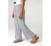 Legging large rayé en maille rayé bleu 8A