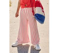 VERTBAUDET Legging Large Rayé en Maille Fille rayé Rouge 8A