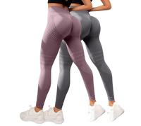 Legging Leonie and co 2PC Leonie & Co Leggings 3D Anti Cellulite Femme Compression Minceur Taille Haute sans Couture Pantalon de Sport Yoga Fitness Sculptant Push-up Collant Sport Femme
