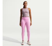 Legging long taille haute Nike One Seamless Front pour femme Pink Rise/Blanc XS (FR 34-36)