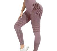 Legging métabolique booster, taille haute 3D, rehausseur de fesses et gainant le ventre, leggings de gym, pantalon respirant sans recourbement, Broche foncée, S