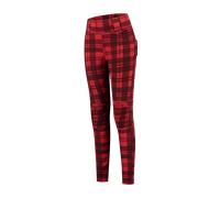 Rusty Stitches Claudia V2 Chequered, leggings femmes 44 Rouge/Noir Rouge/Noir