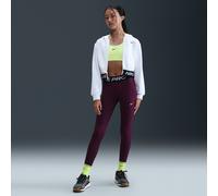 Legging Nike Pro Dri-FIT pour ado (fille) Bordeaux/Noir/Blanc XL