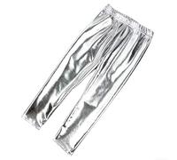 Legging Pantalon de Métallique pour Enfants Fille Garçon - Couleur métallique Brillante - Stretch - Doré/argenté - Pantalon Punk - Pantalon holographique Jazz Disco Danse Hip-hop Costumes