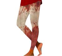 Legging Pantalon Décontracté Thème Halloween Imprimé Amusant Leggings de Fitness Serré Pantalon de Yoga Pyjama Noël, Rose clair, S