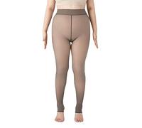 Legging Polaire Collant Marron Opaque Hiver Laine Fleece Lined Tights Leggings Femme Coton Thermique Chaud Collants Thermiques Fitness Noir Pantalon