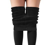 Legging Polaire Femme Chaud- Collant Thermique Taille Haute éLastiques Doublé Polaire Confortables Respirants Pas Cher Collants Fleece Tights pour Exercice De La Vie Quotidienne