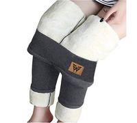 Legging Polaire Femme Hiver Chaud Doublé Thermique,Pantalon Chaud d'hiver À Taille Haute, Pantalon Chaud pour L'automne Et l'hiver Mode Casual Imprimé Span Taille Haute Garder Chaud Long Pantalon