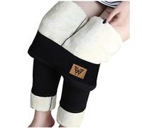 Legging Polaire Femme Hiver Chaud Doublé Thermique,Pantalon Chaud d'hiver À Taille Haute, Pantalon Chaud pour L'automne Et l'hiver Mode Casual Imprimé Span Taille Haute Garder Chaud Long Pantalon