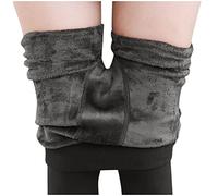 Legging Polaire Femme Hiver Pantalon Thermique Chaud et Doux avec Toison Extensible Collant Polaire Taille Haute Épais en Laine de Leggings Polaire pour Femme Automne Hiver Le Sport