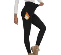 Legging Polaire Femme Hiver Pantalon Thermique Chaud et Doux avec Toison Extensible Collant Polaire Taille Haute Épais Thermique Femme Hiver Legging Polaire Grande Taille