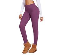 Legging Polaire Femme, Legging Thermique Femme Taille Haute Chaud et Confortable pour Yoga Pilates Fitness Tenue de Sport