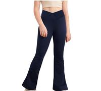 Legging pour bébé garçon et fille - Taille haute - Pantalon de sport décontracté - Jazz Latin - Pantalon de danse latine - Pantalon pour fille, Marine, 13-14 ans