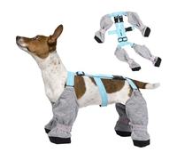 Legging pour chien - Bottes d'hiver imperméables avec sangle auxiliaire réglable - Semelle antidérapante - Anti-salissures et anti-chute - Bottes pour chien de taille moyenne