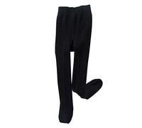 Legging pour enfant - Motif tressé - Collants sans couture, Noir , 7 ans