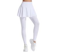 Legging pour femme avec jupe - Jupe de tennis stretch - Jupe de sport opaque - Jupe de course - Jupe de golf - Jupe de randonnée - Pantalon de sport - Pantalon de yoga - Legging de sport