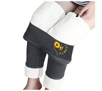 Legging pour femme - Noir et leggings longs et chauds - Collants chauds - Legging thermique d'hiver - Legging doublé en velours - Sous-vêtements thermiques - Legging en polaire - Pantalon thermique