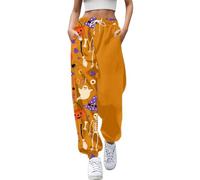 Legging pour femme - Pantalon de loisirs - Imprimé d'Halloween - Pantalon de jogging confortable - Pantalon souple avec taille élastique pour un usage quotidien - Pantalon avec chaîne pour femme