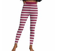 Legging pour femme - Pantalon rayé décontracté - Imprimé à rayures - Pantalon taille haute - Pantalon de fitness - Collants moulants - Pêche - Pantalon de yoga - Pantalon extensible - Pantalon de