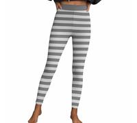 Legging pour femme - Pantalon rayé décontracté - Imprimé à rayures - Pantalon taille haute - Pantalon de fitness - Collants moulants - Pêche - Pantalon de yoga - Pantalon extensible - Pantalon de