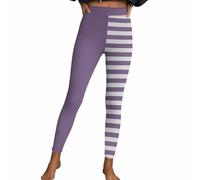 Legging pour femme - Pantalon rayé sexy - Décontracté - Imprimé - Taille haute - Sport - Pantalon de fitness - Collant moulant - Pantalon de yoga - Pantalon extensible - Costume d'Halloween - Vêtement