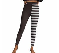 Legging pour femme - Pantalon rayé sexy - Décontracté - Imprimé - Taille haute - Sport - Pantalon de fitness - Collant moulant - Pantalon de yoga - Pantalon extensible - Costume d'Halloween - Vêtement