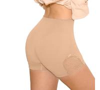 Legging pour femme - Sous-vêtements - Hotpants - Pantalon court - Taille haute - En viscose - Taille haute - Amincissant le ventre - Soulève les hanches - Grande taille - Fendu - Bas en dentelle