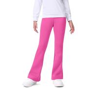 Legging pour fille avec doublure en polaire - Automne/hiver - Legging évasé décontracté - Caleçon chaud pour adolescentes, Rose, 7-8 ans