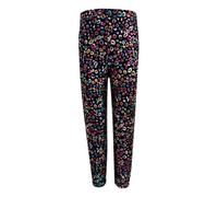 Legging pour fille avec motif pailleté coloré - Pantalon élastique pour enfants - Pantalon de loisirs accrocheur pour les fêtes et le quotidien, Style B01 Noir, 5-6 ans