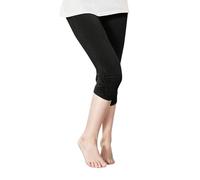 Legging pour fille - Décontracté - Pour l'école - Yoga - Danse - Tendance - Froncé - Athlétique - 128, Noir , 10-11 ans