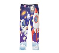 Legging pour fille Espace Système Solaire Pleine Longue Pantalon Élastique Décontracté Pantalon Fille Leggings Univers Espace Galaxie pour Enfants 4-10T, multicolore, 7-8 ans