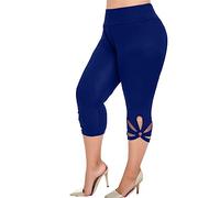Legging Push Up Femme 3/4,Pantacourt Creux,Pantalon Sport Taille Haute Mi-Long Jegging pour Yoga Fitness Chic Élégant ÉTé Grande Taille Confortable Et Respirant Exercice Collant