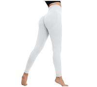 Legging Push Up Femme Taille Haute, Collant sans Couture Femme Contrôle du Ventre Couleur Unie Classiques Slim Simple Décontracté Moulant Sexy Tous Les Jours De Sortie Pantalons Léger Yoga Fitness