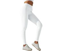 Legging push-up pour femme - Legging push-up sans coutures - Pantalon de sport extensible - Doux - Élastique - Pour fitness, yoga, entraînement, décontracté, Blanc., M