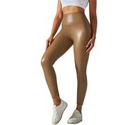 Legging Push Up Simili Cuir Femme Pantalon Taille Haute PU Slim Pantalon Skinny Pants