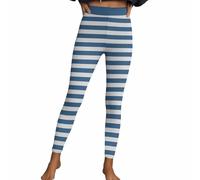 Legging rayé pour femme - Rouge et blanc - Collants colorés - Coupe ajustée - Grandes tailles - Collants opaques - Collants rayés - Décontracté - Tendance - Pantalon de yoga rayé pour Noël et carnaval