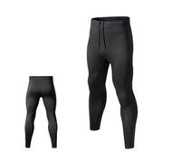 Legging Running Homme Compression de Sport Long Athlétiques Running Pantalon Legging Caleçons Gymnastique Thermique Base Layer avec Poches Musculation Tight Cuissard pour Sport,randonnée,vélo
